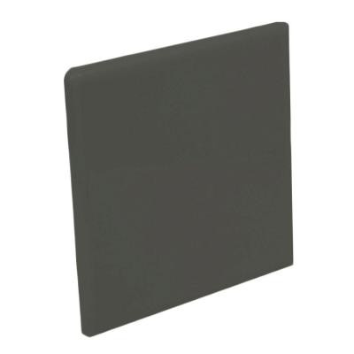 U.S. Ceramic Tile Color Collection Bright Dark Gray 4-1/4 in. x 4-1/4 in. Ceramic Surface Bullnose Corner Wall Tile-DISCONTINUED