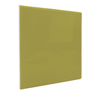 U.S. Ceramic Tile Bright Chartreuse 6 in. x 6 in. Ceramic Surface Bullnose Corner Wall Tile-DISCONTINUED