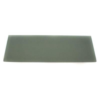 Splashback Tile Contempo Seafoam Frosted Glass Tiles - 4 in. x 12 in. x 8 mm Floor and Wall Tile, Half Piece Sample