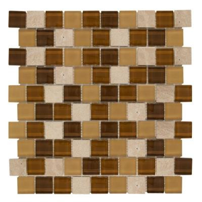 Jeffrey Court Sand Castle 1x1 12 in. x 12 in. Stone & Glass Wall Tile-DISCONTINUED