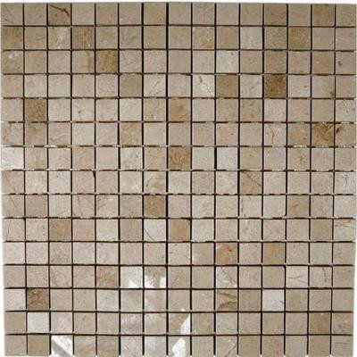 Splashback Tile Crema Marfil Squares 12 in. x 12 in. x 8 mm Marble Floor and Wall Tile