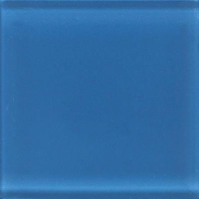 Daltile Glass Reflections 4-1/4 in. x 4-1/4 in. Ultimate Blue Glass Wall Tile (4 sq. ft. / case)-DISCONTINUED
