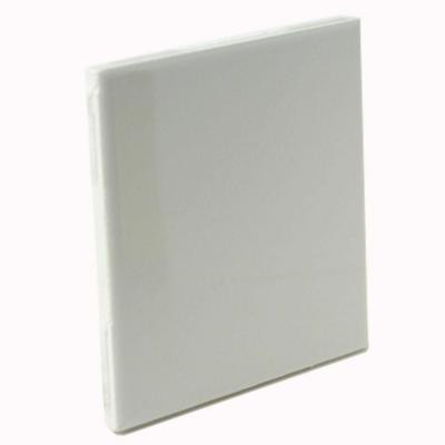 U.S. Ceramic Tile Bright Bone 4-1/4 in. x 4-1/4 in. Bullnose Ceramic Wall Tile-DISCONTINUED