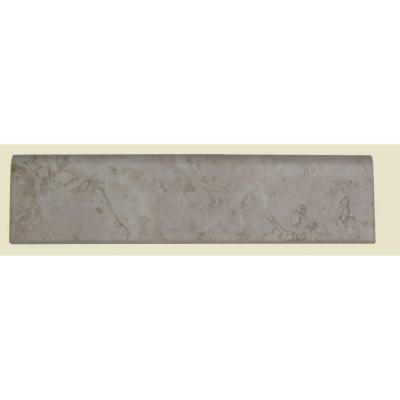 Daltile Brancacci Aria Ivory 3 in. x 12 in. Glazed Ceramic Surface Bullnose Trim Wall Tile