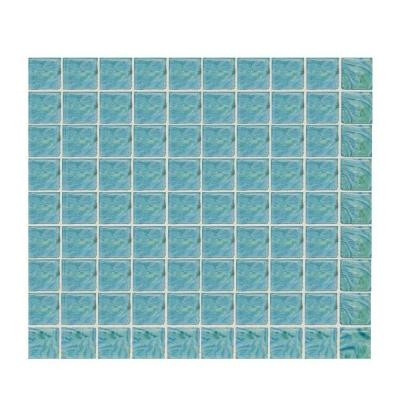 Daltile Sonterra Glass Verde Iridescent 12 in. x 12 in. x 6mm Glass Mosaic Wall Tile (10 sq. ft. / case)-DISCONTINUED