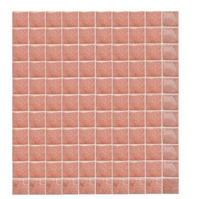 Daltile Sonterra Glass Rosa Iridescent 12 in. x 12 in. x 6 mm Glass Sheet Mounted Mosaic Wall Tile-DISCONTINUED