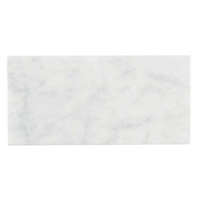 Jeffrey Court Carrara 3 in. x 6 in. x 8mm Honed Marble Wall Tile (1pk/8pcs-1 sq. ft./4.5 lbs Each)