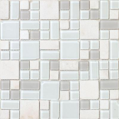 EPOCH No Ka 'Oi Kapalua-Ka420 Stone And Glass Blend 12 in. x 12 in. Mesh Mounted Floor & Wall Tile (5 sq. ft.)