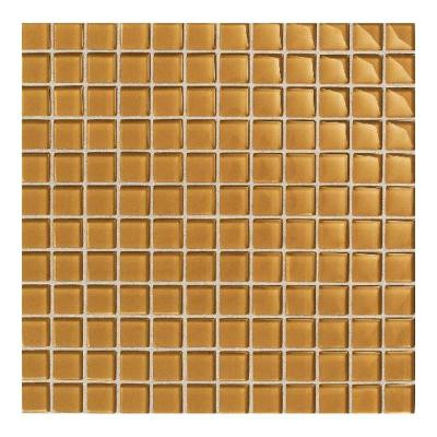 Daltile Maracas Evening Sun 12 in. x 12 in. 8mm Glass Mesh-Mounted Mosaic Wall Tile (10 sq. ft. / case)-DISCONTINUED