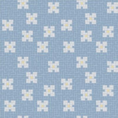 Mosaic Loft Bloom Cool Motif Glass Mosaic Tile - 24 in. x 24 in. Glass Wall and Light Residential Floor Mosaic Tile