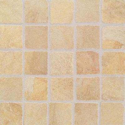 Daltile Portenza Oro Chiaro 13-3/4 in. x 13-3/4 in. x 8 mm Glazed Porcelain Mosaic Floor and Wall Tile