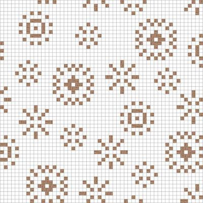 Mosaic Loft Jubilation Copper Motif 24 in. x 24 in. Glass Wall and Light Residential Floor Mosaic Tile