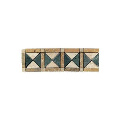 Daltile Travertine Termessos 4 in. x 13 in. Tumbled Slate Border Accent Wall Tile-DISCONTINUED
