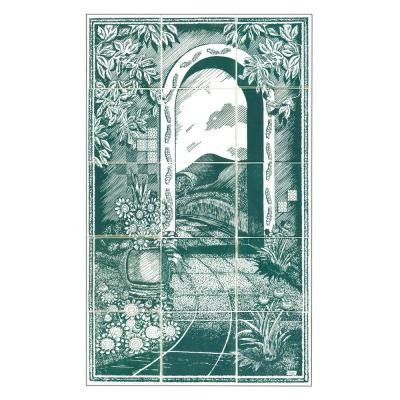 4.25 in. x 4.25 in. Garden Path Blue Tiles (15-Pieces)-DISCONTINUED