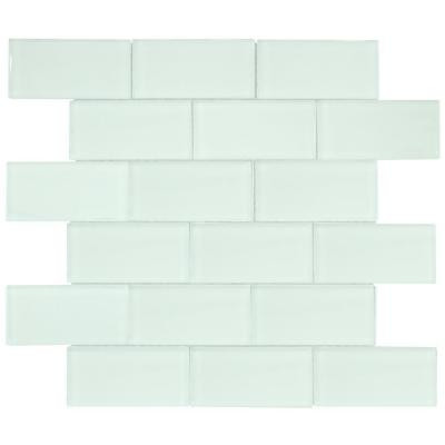Jeffrey Court Siberian Gloss 11.625 in. x 12.625 in. x 8 mm Glass Mosaic Wall Tile