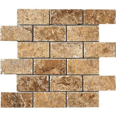 MARAZZI Montagna Belluno Noce 12 in. x 12 in. x 8mm Porcelain Mosaic Floor and Wall Tile