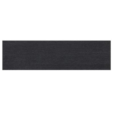 Daltile Identity Twilight Black Grooved 4 in. x 24 in. Porcelain Bullnose Floor and Wall Tile
