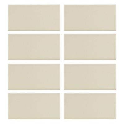 Jeffrey Court Almond Truffle Matte 3 in. x 6 in. Ceramic Wall Tile (8 pieces/1 sq. ft./1 pack)