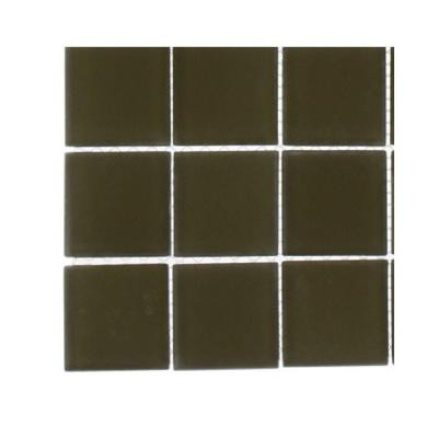 Splashback Tile Contempo Khaki Frosted Glass - 6 in. x 6 in. Tile Sample-DISCONTINUED