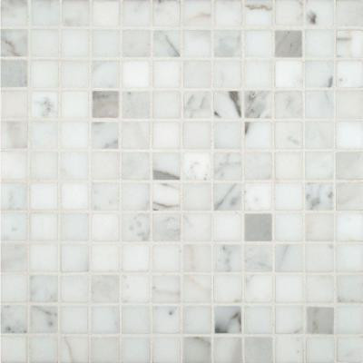 MS International Calacatta Gold 12 in. x 12 in. x 10 mm Polished Marble Mesh-Mounted Mosaic Tile
