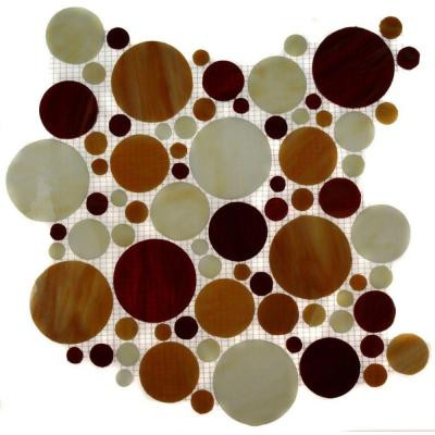 Splashback Tile Planet Blend 12 in. x 12 in. x 8 mm Glass Floor and Wall Tile