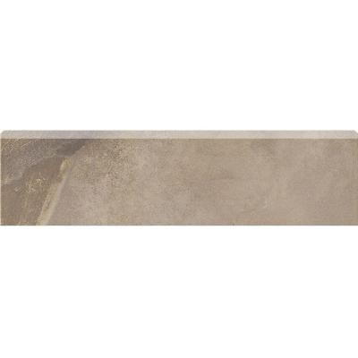 MARAZZI Jade 3 in. x 13 in. Taupe Porcelain Bullnose Floor and Wall Trim Tile