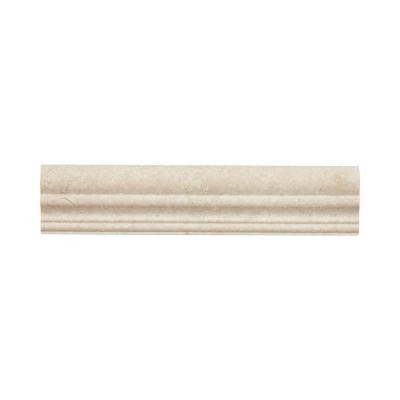 Jeffrey Court Creama 2-5/8 in. x 12 in. Marble Crown Trim Wall Tile