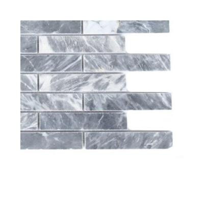 Splashback Tile Dark Bardiglio Big Brick Marble Floor and Wall Tile - 6 in. x 6 in. Tile Sample-DISCONTINUED