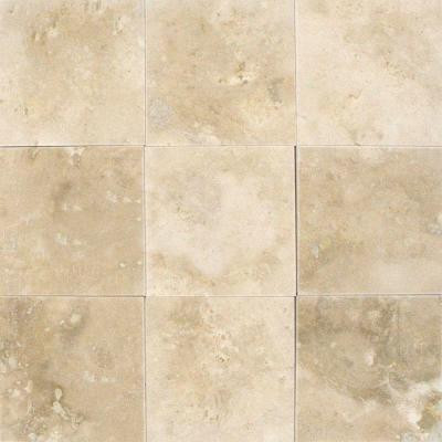 MS International Ivory 4 in. x 4 in. Honed Travertine Floor and Wall Tile (1 sq. ft. / case)