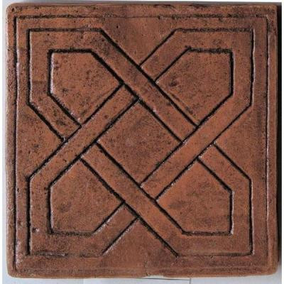 Daltile Saltillo Sealed Antique Red 6 in. x 6 in. Ceramic Pinwheel Decorative Floor and Wall Tile -DISCONTINUED