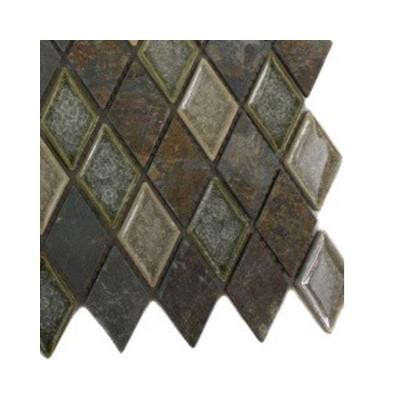 Splashback Tile Roman Selection Emperial Slate Diamond Glass Floor and Wall Tile - 6 in. x 6 in. x 8 mmTile Sample (0.84 sq. ft.)