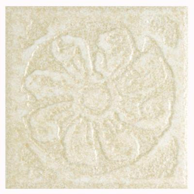 U.S. Ceramic Tile Hampton Sand 4 in. x 4 in. Porcelain Decorative Insert B Floor & Wall Tile-DISCONTINUED