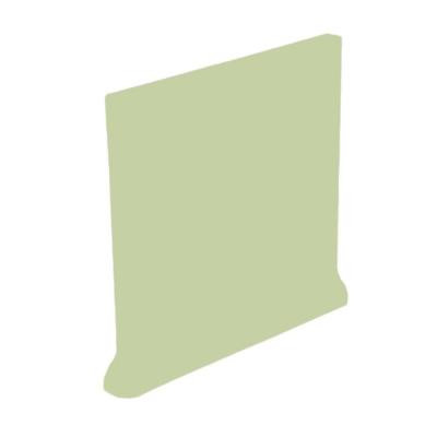 U.S. Ceramic Tile Color Collection Matte Spring Green 4-1/4 in. x 4-1/4 in. Ceramic Stackable Right Cove Base Wall Tile-DISCONTINUED