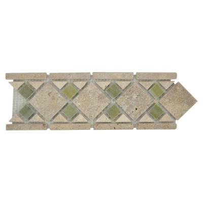Jeffrey Court Tuscano Travertine 4 in. x 12 in. x 8 mm Mosaic Floor & Wall Accent Strip