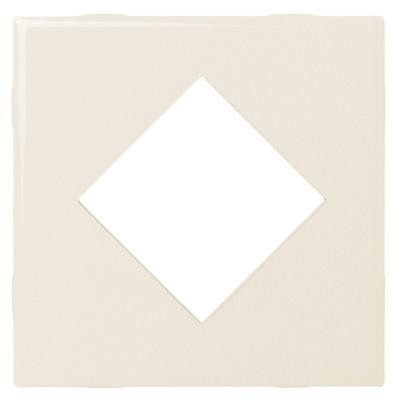 Daltile Fashion Accents Almond 4 in. x 4 in. Ceramic Diamond Insert Wall Tile-DISCONTINUED