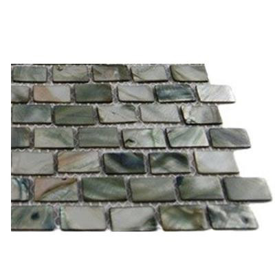Splashback Tile Pitzy Brick Donegal Gray Pearl Tile Mini Brick Pattern Tile Sample