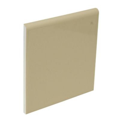 U.S. Ceramic Tile Color Collection Bright Fawn 4-1/4 in. x 4-1/4 in. Ceramic Surface Bullnose Wall Tile-DISCONTINUED