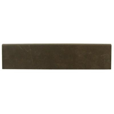Daltile Concrete Connection Eastside Brown 3 in. x 13 in. Porcelain Bullnose Floor and Wall Tile