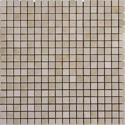 MS International Crema Marfil 12 in. x 12 in. x 10 mm Polished Marble Mesh-Mounted Mosaic Tile (10 sq. ft. / case)