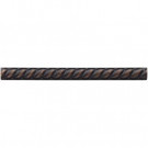 Weybridge 1/2 in. x 6 in. Cast Metal Rope Liner Dark Oil Rubbed Bronze Tile (18 pieces / case) - Discontinued
