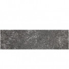 Daltile Metal Effects 3 in. x 13 in. Radiant Iron Porcelain Surface Bullnose Floor and Wall Tile-DISCONTINUED