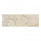 Daltile Canaletto Bianco 3 in. x 13 in. Porcelain Bullnose Floor and Wall Tile