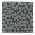 Splashback Tile Paris Rain Blend Squares 12 in. x 12 in. x 8 mm Glass Floor and Wall Tile