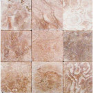 MS International English Walnut 4 in. x 4 in. Tumbled Travertine Floor & Wall Tile-DISCONTINUED