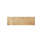 Daltile Pietre Vecchie Golden Sienna 3 in. x 13 in. Glazed Porcelain Bullnose Floor and Wall Tile