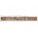 Solistone Indonesian Sumatra Red 4 in. x 39 in. x 6.35 mm Pebble Border Mesh-Mounted Mosaic Tile (9.74 sq. ft. / case)