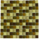 Jeffrey Court Tea Leaf Medley 12 in. x 12 in. x 8 mm Glass Mosaic Wall Tile