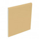 U.S. Ceramic Tile Color Collection Bright Camel 4-1/4 in. x 4-1/4 in. Ceramic Surface Bullnose Wall Tile-DISCONTINUED