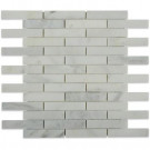 Splashback Tile Oriental Sculpture 12 in. x 12 in.x 8 mm Marble Mosaic Floor and Wall Tile