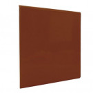 U.S. Ceramic Tile Color Collection Bright Copper 6 in. x 6 in. Ceramic Surface Bullnose Corner Wall Tile-DISCONTINUED